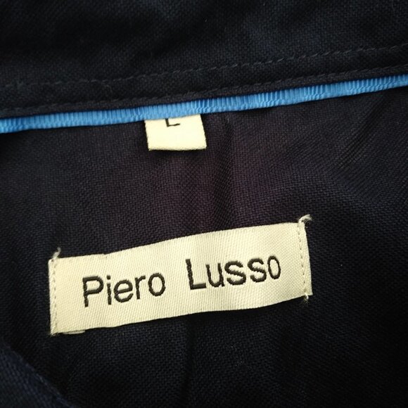 Piero Lusso Men's Navy Button Down - L - NWT - Picture 6 of 11